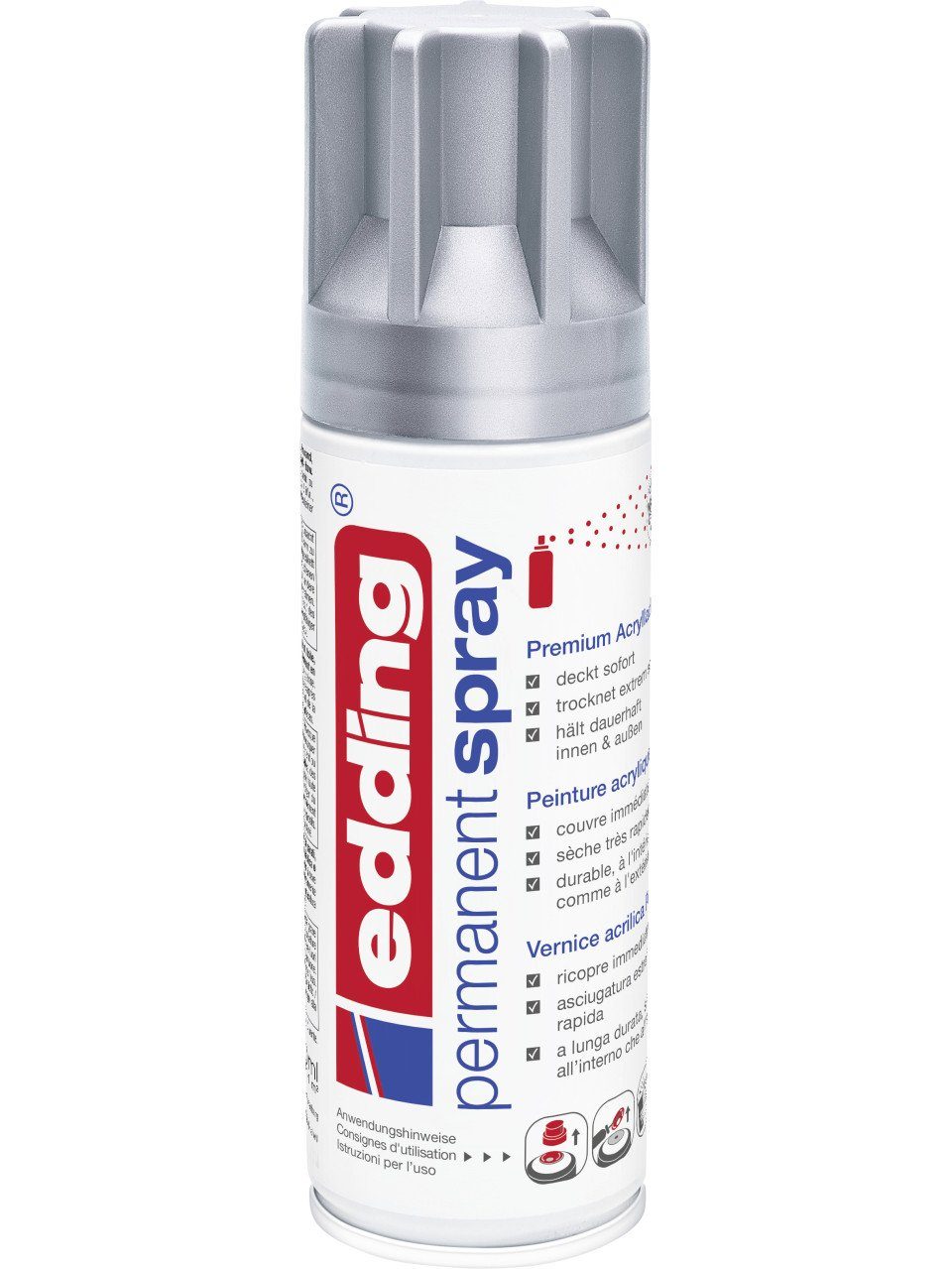 edding Sprühlack edding 5200 Permanent Spray Premium silber matt