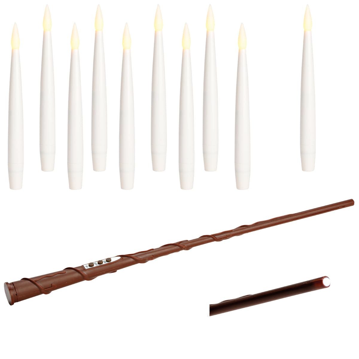 matches21 HOME & HOBBY LED-Kerze LED Stabkerzen 10er Set Echtwachs-Kerzen z günstig online kaufen