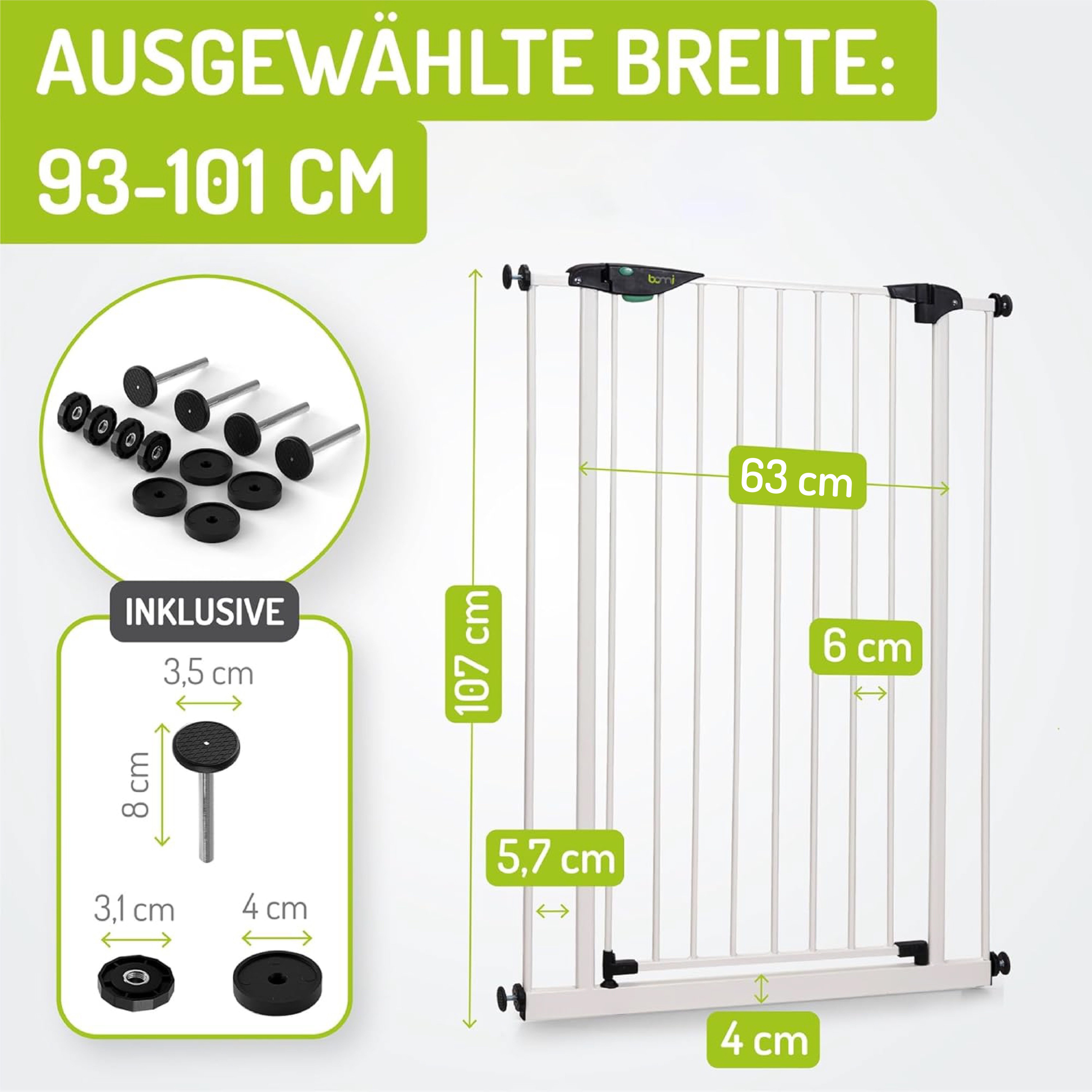 BOMI Türschutzgitter Kinderschutzgitter Extra Hoch Mira günstig online kaufen