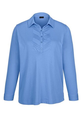 M. COLLECTION Кофта-поло с Biesen-Verarbeitung на вы...