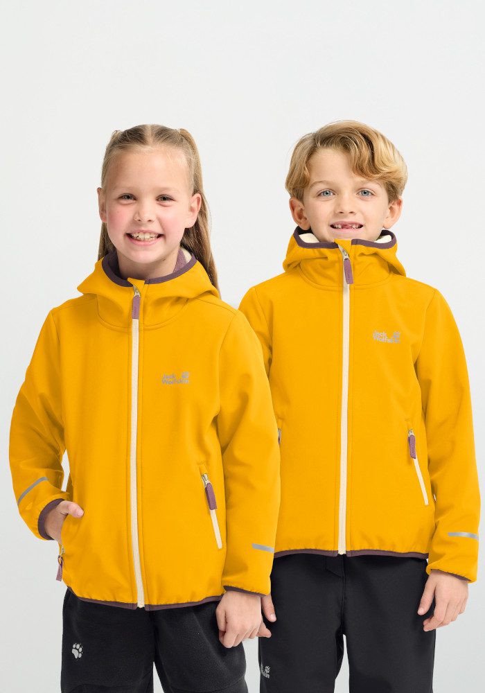 Jack Wolfskin Softshelljacke FOURWINDS JKT K wasserabweisend, windabweisend, mit Reißverschluss
