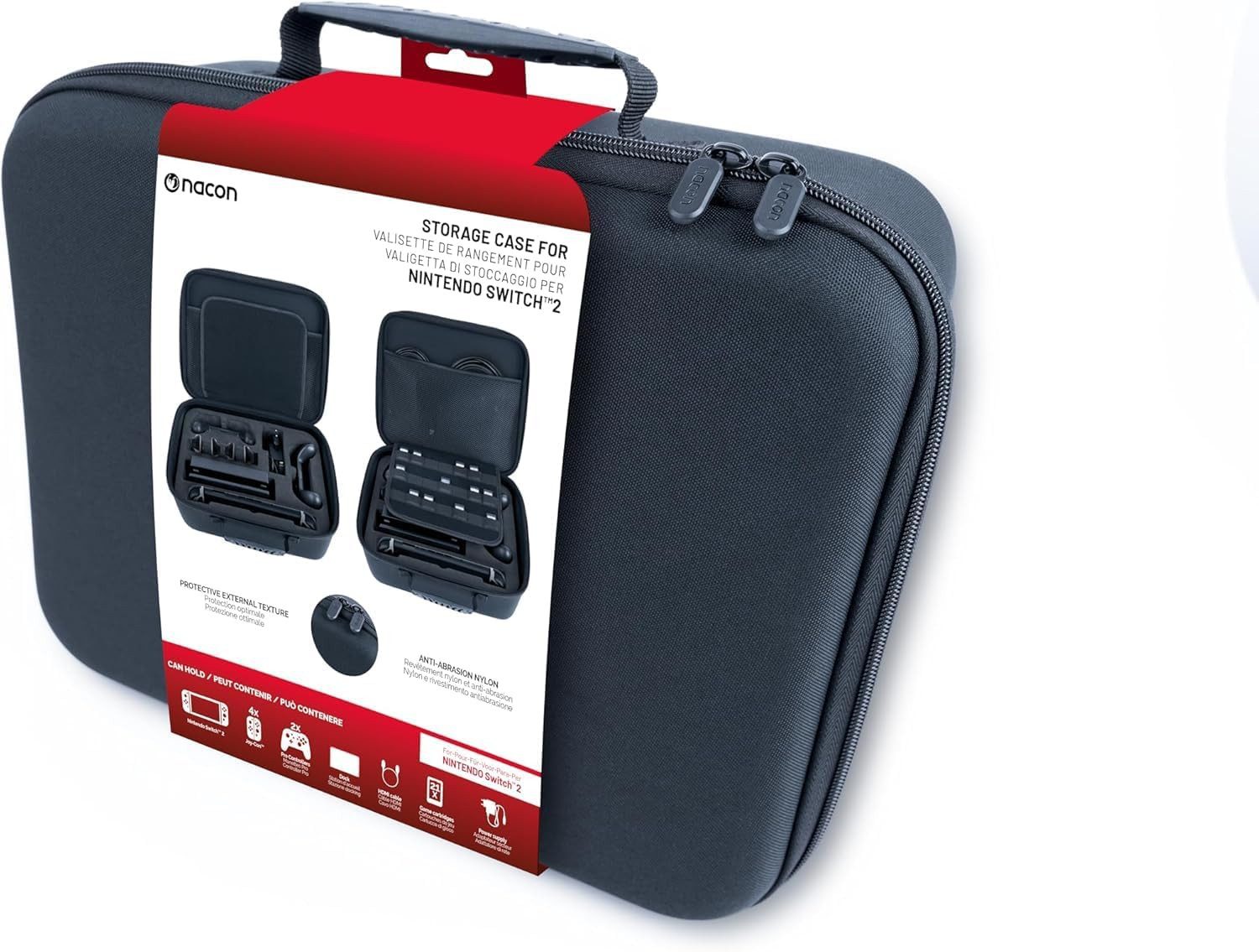 BigBen Tragetasche BIGBEN Transportkoffer für Nintendo Switch 2, Stoßabsorbierende Inneneinlage, vielfältige Fächer, robustes Material