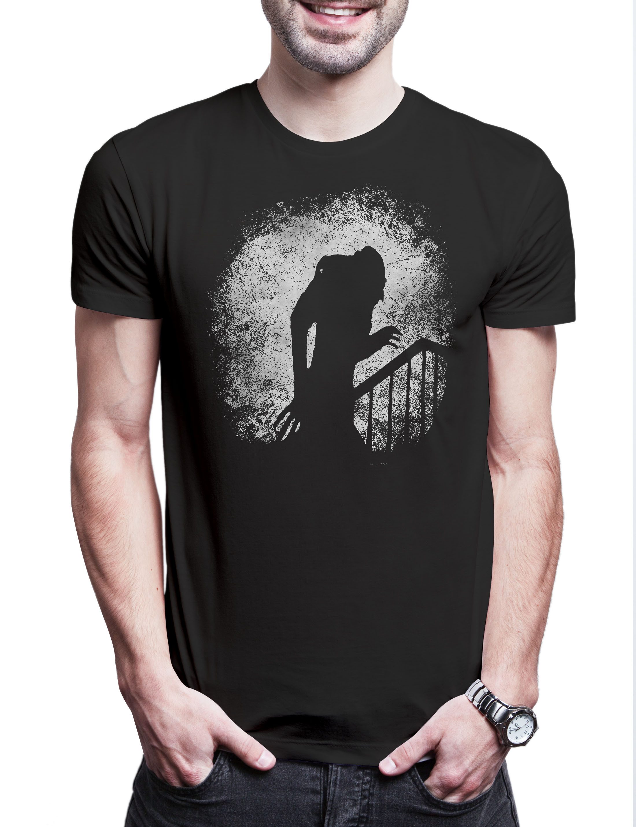 Urban Backwoods Print-Shirt Nosferatu Stairs Herren T-Shirt Vampir Kinski M günstig online kaufen
