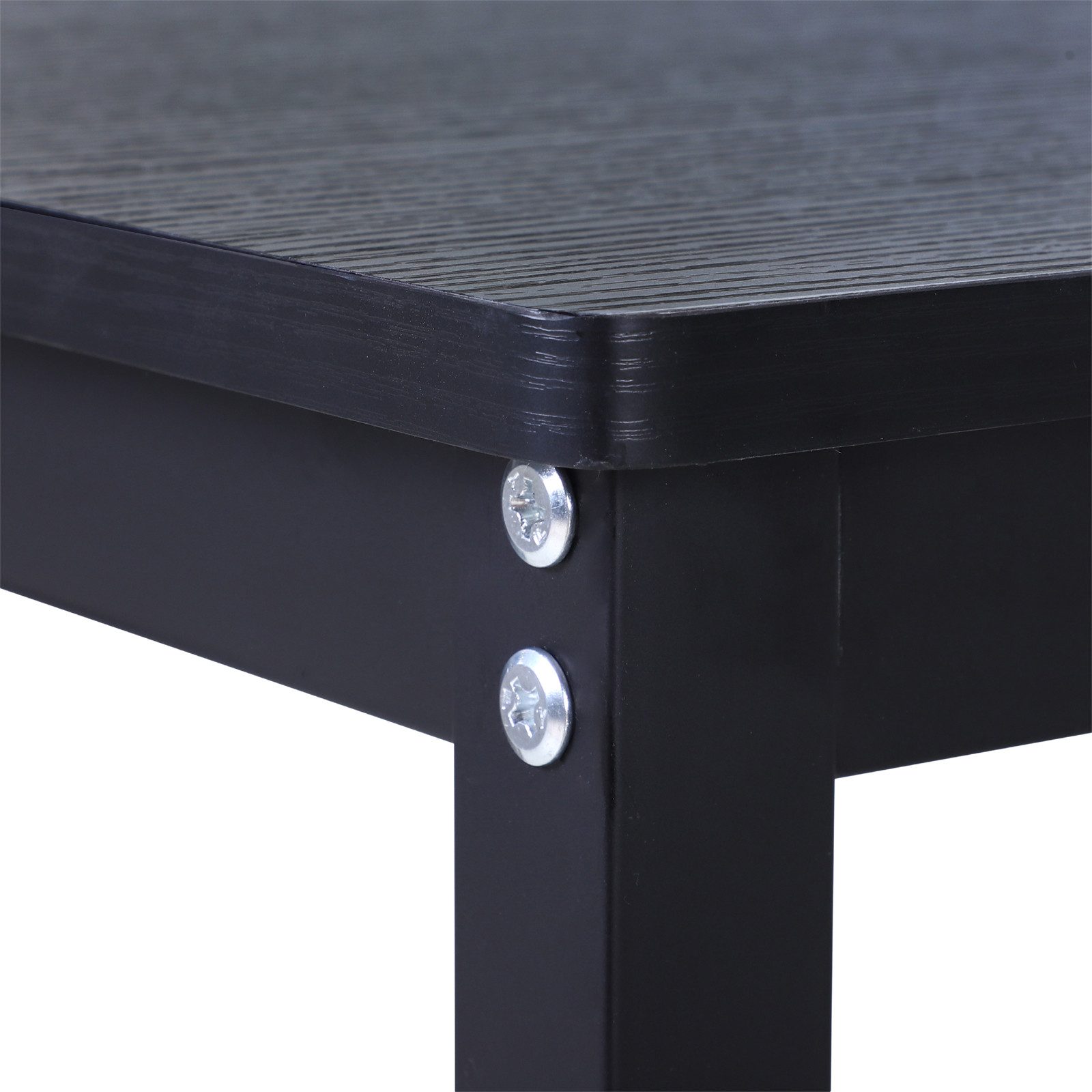 MC Star Computertisch Eckschreibtisch höhenverstellbar Metall Schwarz 168 x 120 x 75 cm (für Home Office & Arbeitszimmer)