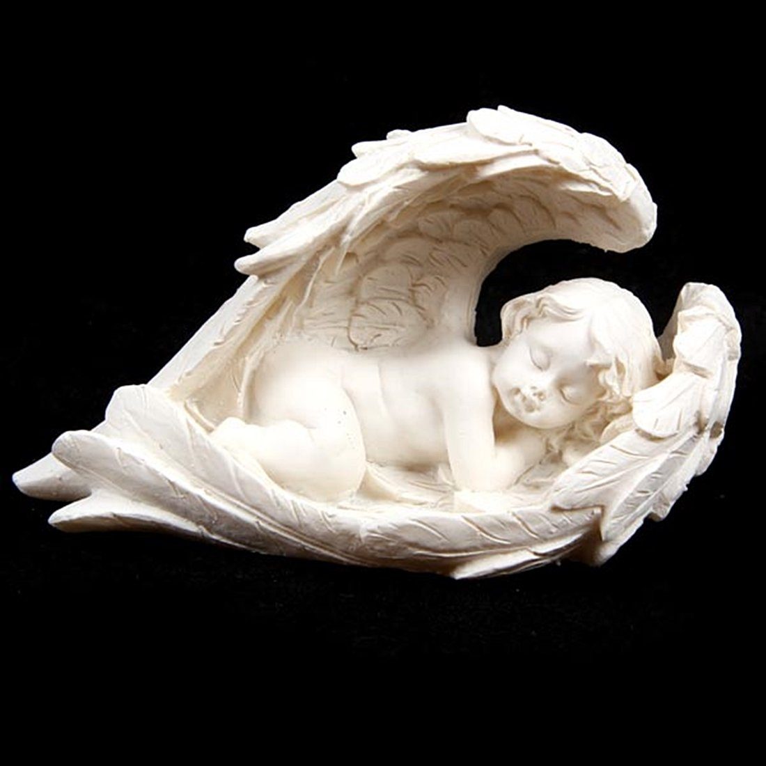Puckator Engelfigur schlafend, in Flügel geborgen (4 St), Dekofigur aus Resin