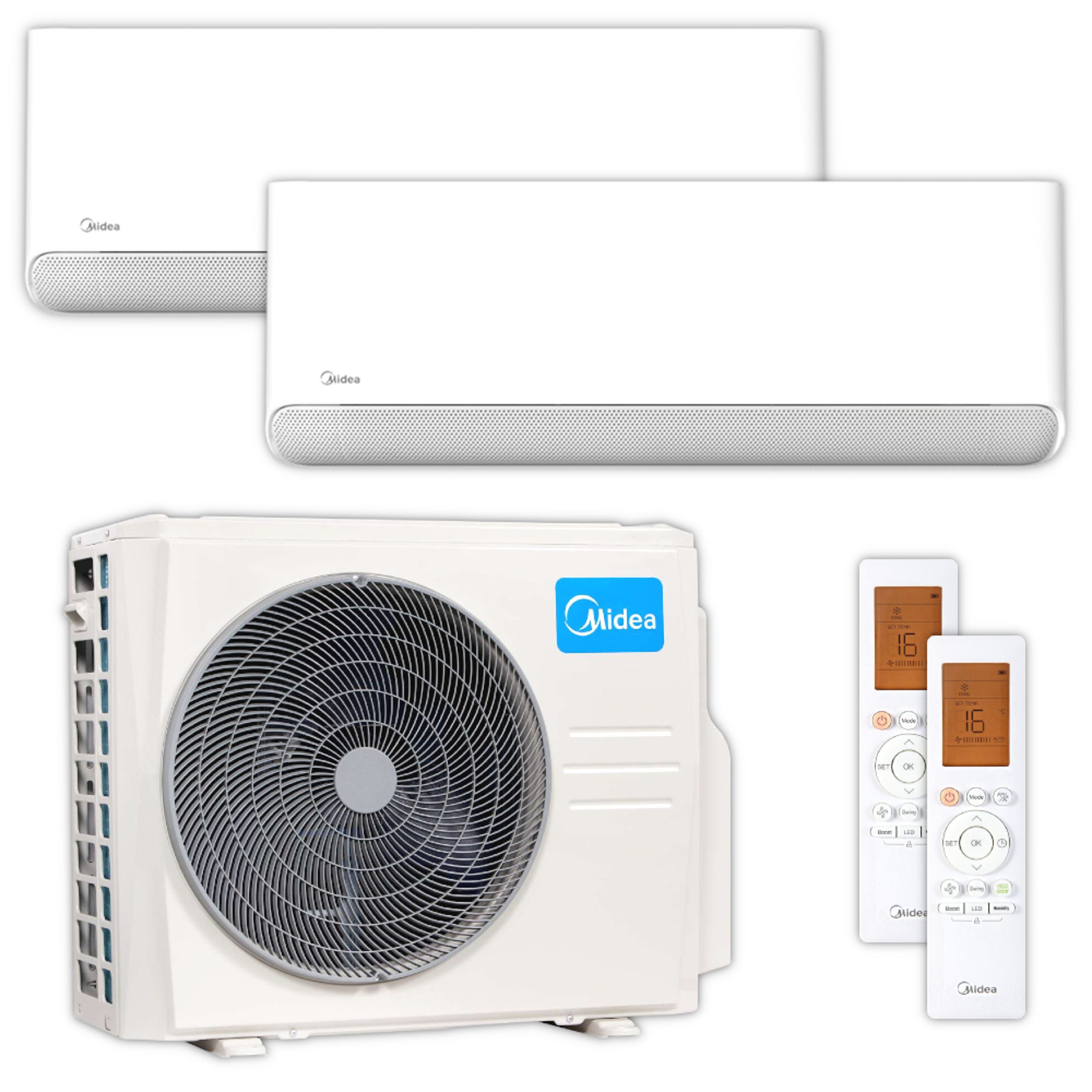 Midea Klimagerät MSCB1BU-09HRFN8-ME + MSCB1BU-09HRFN8-ME + M2O-18HFN8-ME