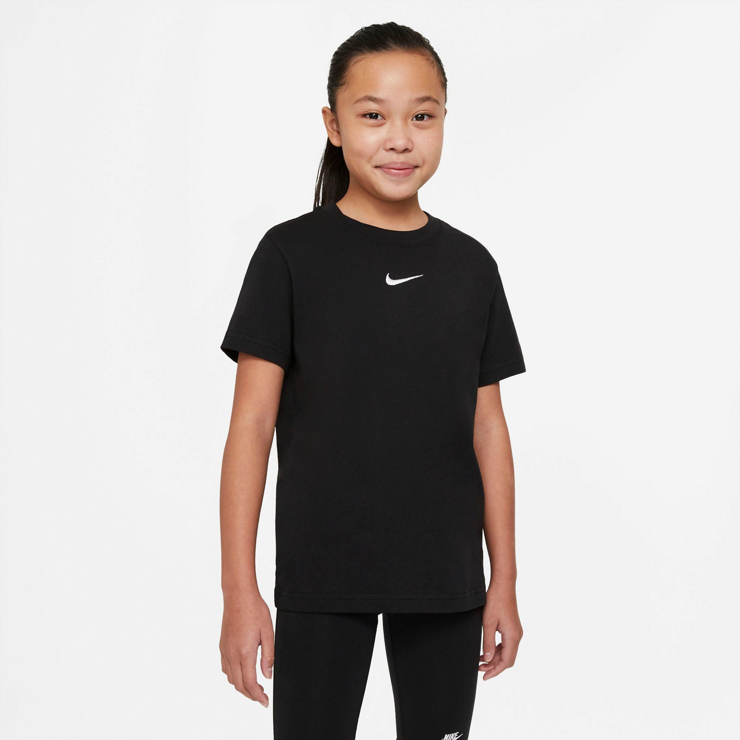T-Shirt schwarz Sportswear T-Shirt (Girls) Nike Kids' Big