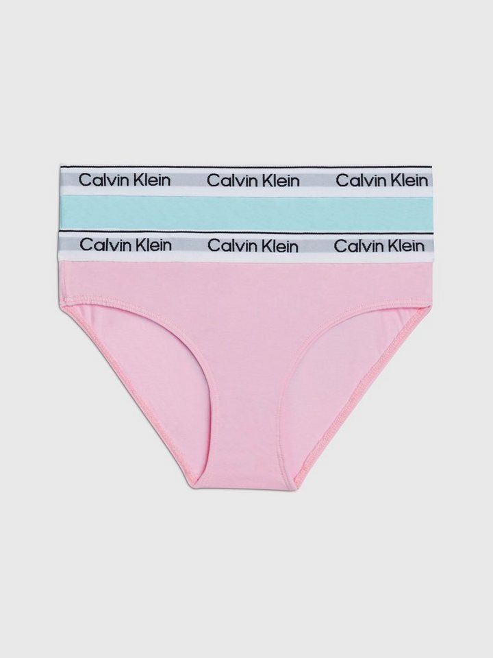 Calvin Klein Underwear Bikinislip 2PK BIKINI (Packung, 2-St., 2er) Kinder  bis 16 Jahren, Jersey aus Baumwollmischung mit Elasthan-Anteil