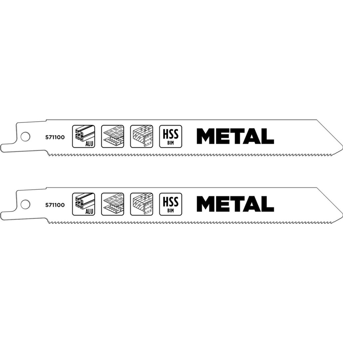 kwb Säbelsägeblatt kwb Bimetall-Säbelsägeblatt für Metall, 152mm (geeignet für Aluminium, Bimetall-Säbelsägeblatt für Metall, 152mm (für Aluminium, Blech, Bauho
