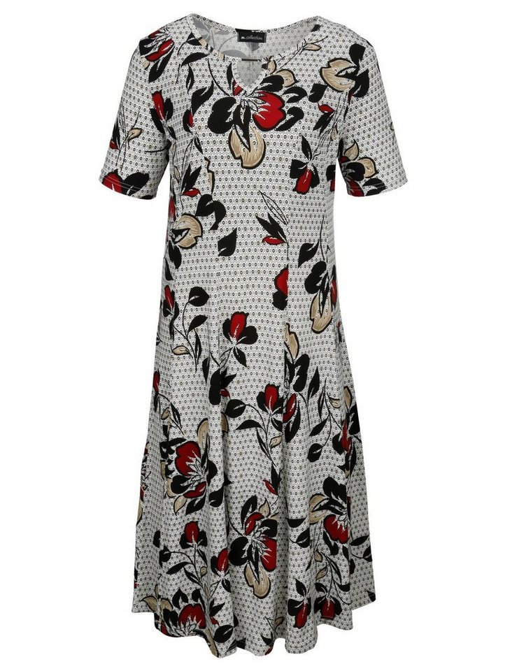 m. collection Kleid in leicht schwingender Bahnenform in schwarz