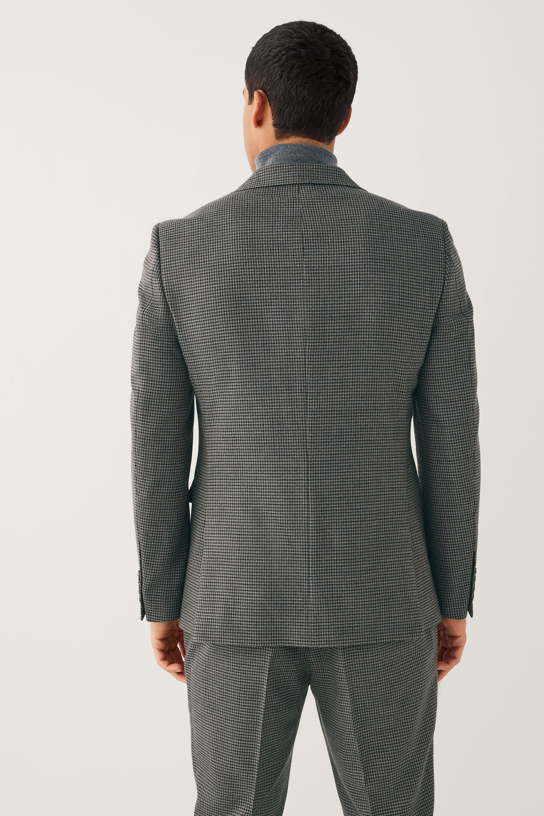 Next Sakko Slim Fit Anzugsakko mit Hahnentrittmuster (1-tlg)