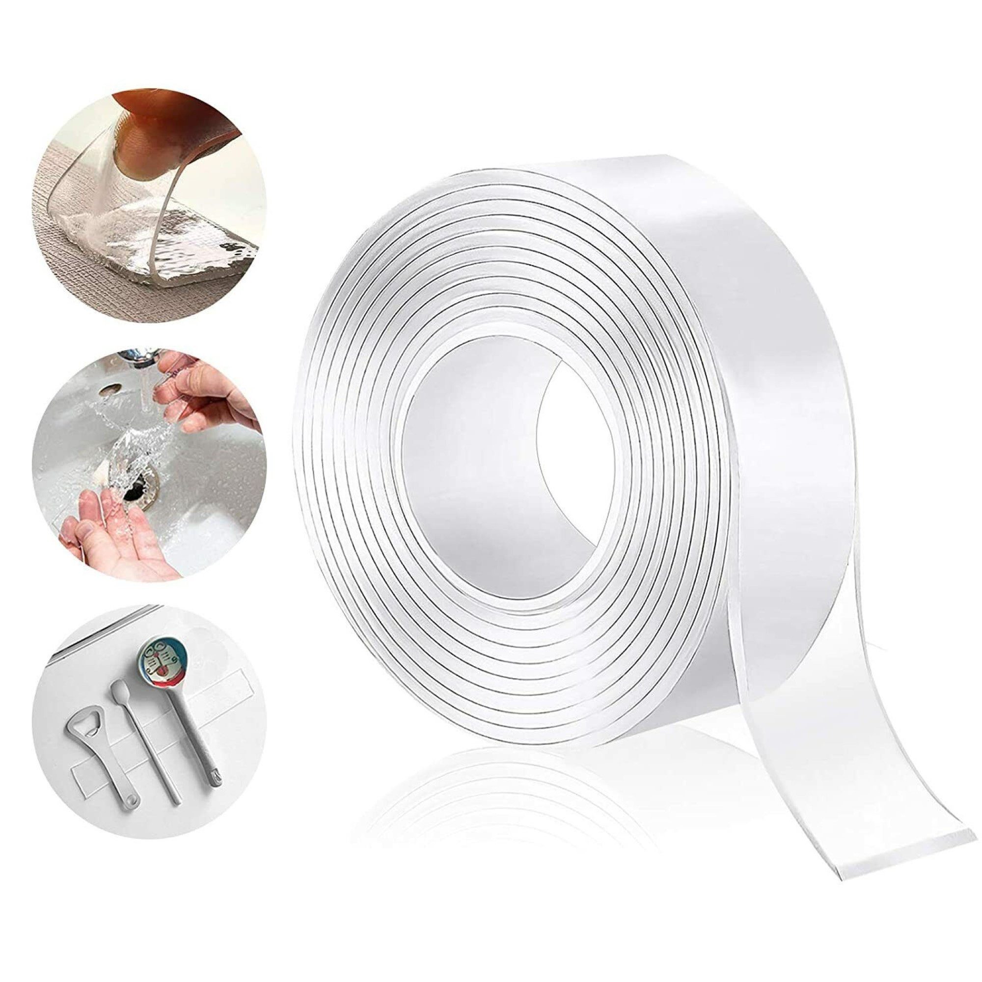Doppelklebeband Nano Power Tape: Transparentes, ultrastarkes, doppelseitiges Klebeband