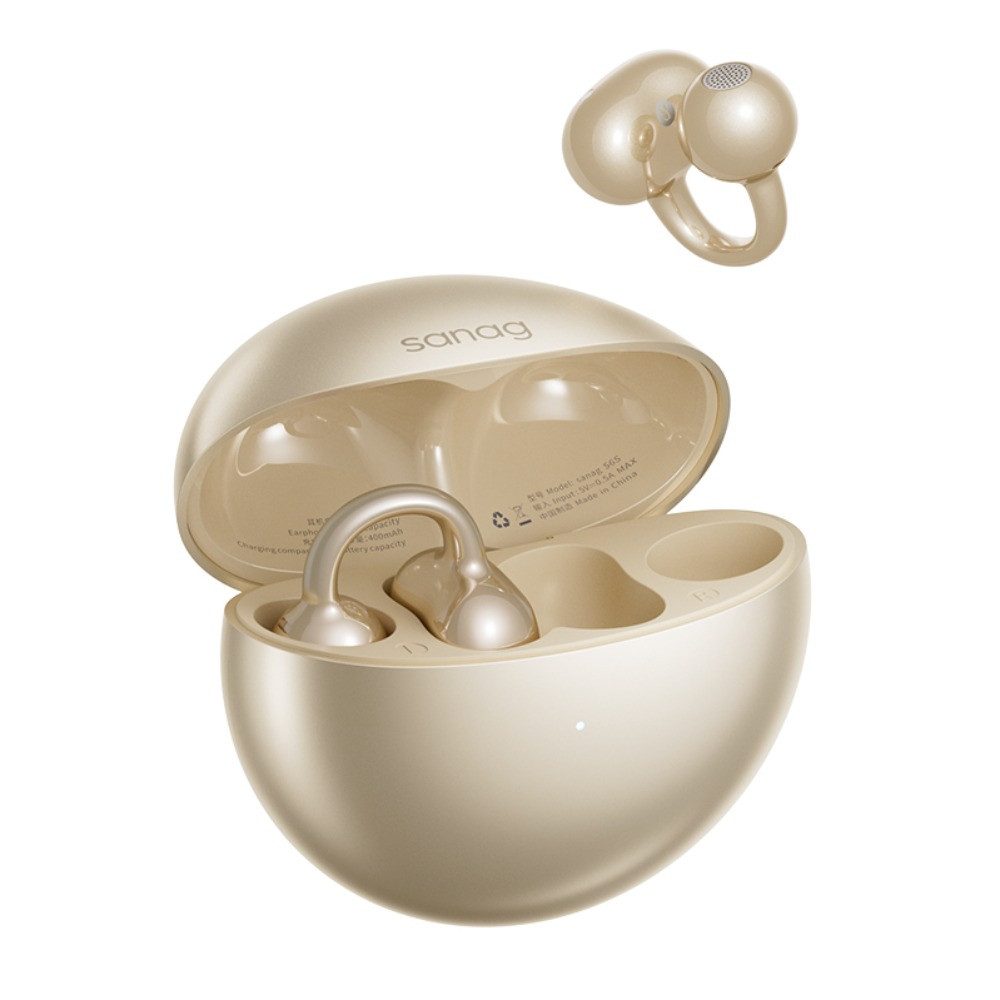 SANAG Open Ear Clip On Kopfhörer Ultra Kabellos Bluetooth 5.3 IPX4 Open-Ear-Kopfhörer
