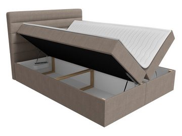 MIRJAN24 Boxspringbett Velar (Topper und Matratze + Kopfteil), im Standard mit zwei Bettkästen für die Bettwäsche