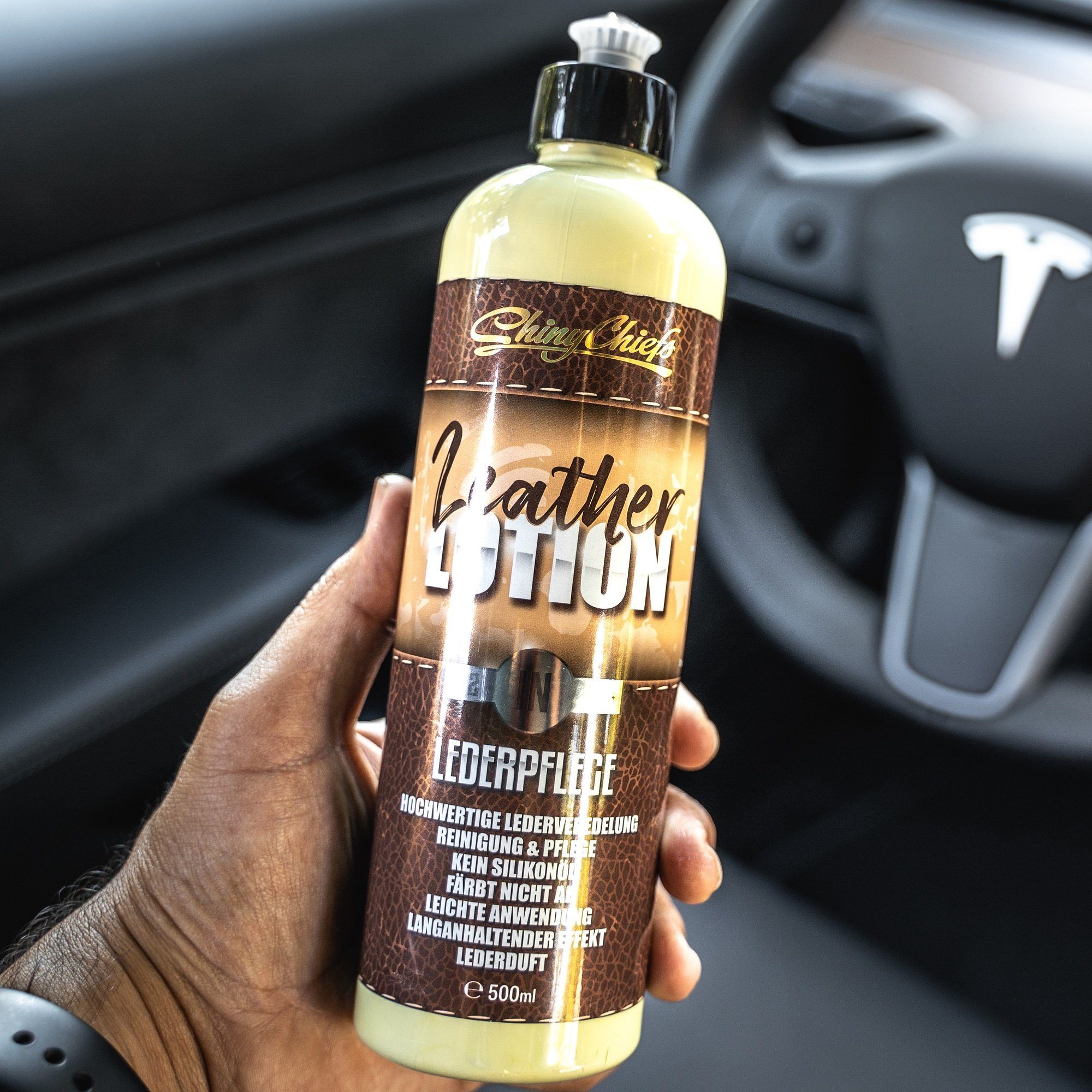 ShinyChiefs Leather Lotion - 2IN1 Lederpflege 500ml Auto Lederreiniger (1-St)