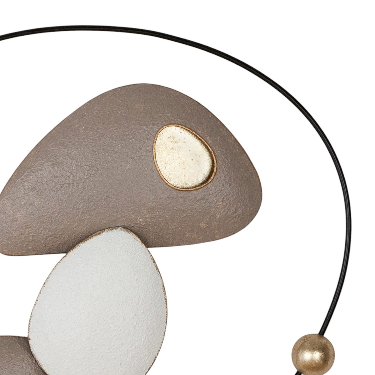 Casablanca by Gilde Wanddekoobjekt Wandrelief Endoso beige H. 52 cm (1 St), Strukturierte Oberfläche in Beige