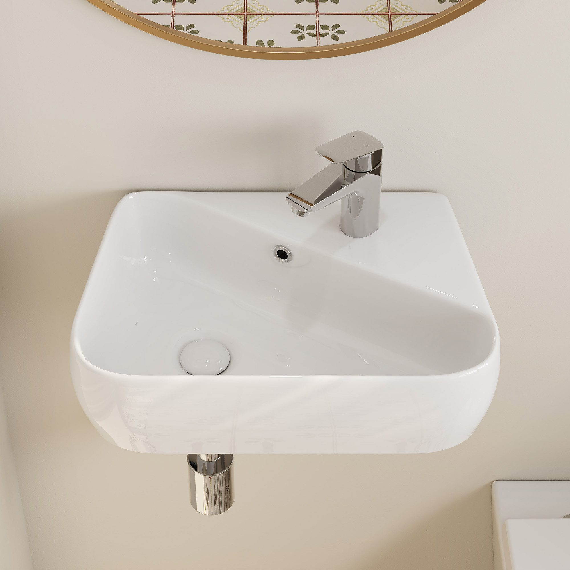 HOROW Aufsatzwaschbecken Waschbecken Oval Weiß mit günstig online kaufen