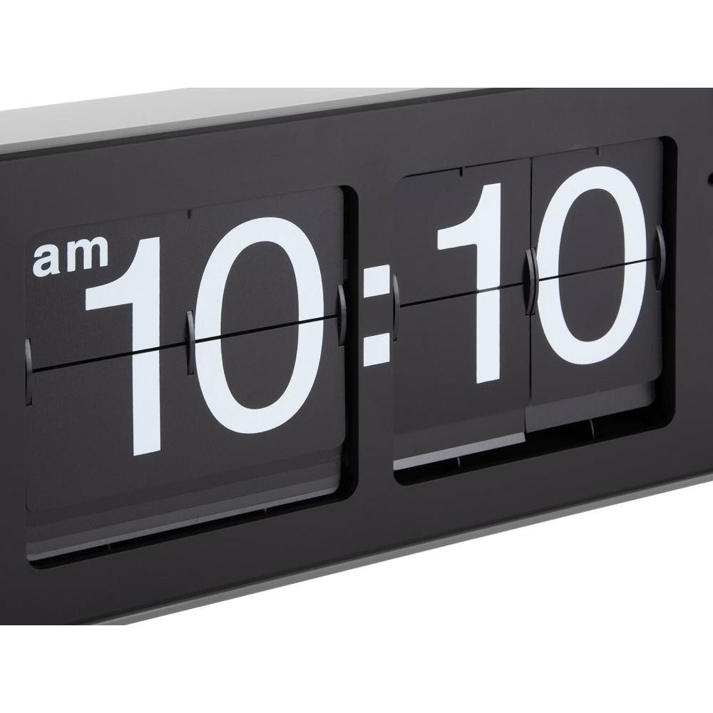 Karlsson Uhr Wanduhr Wall Clock Wide Flip Silber (16,5cm)