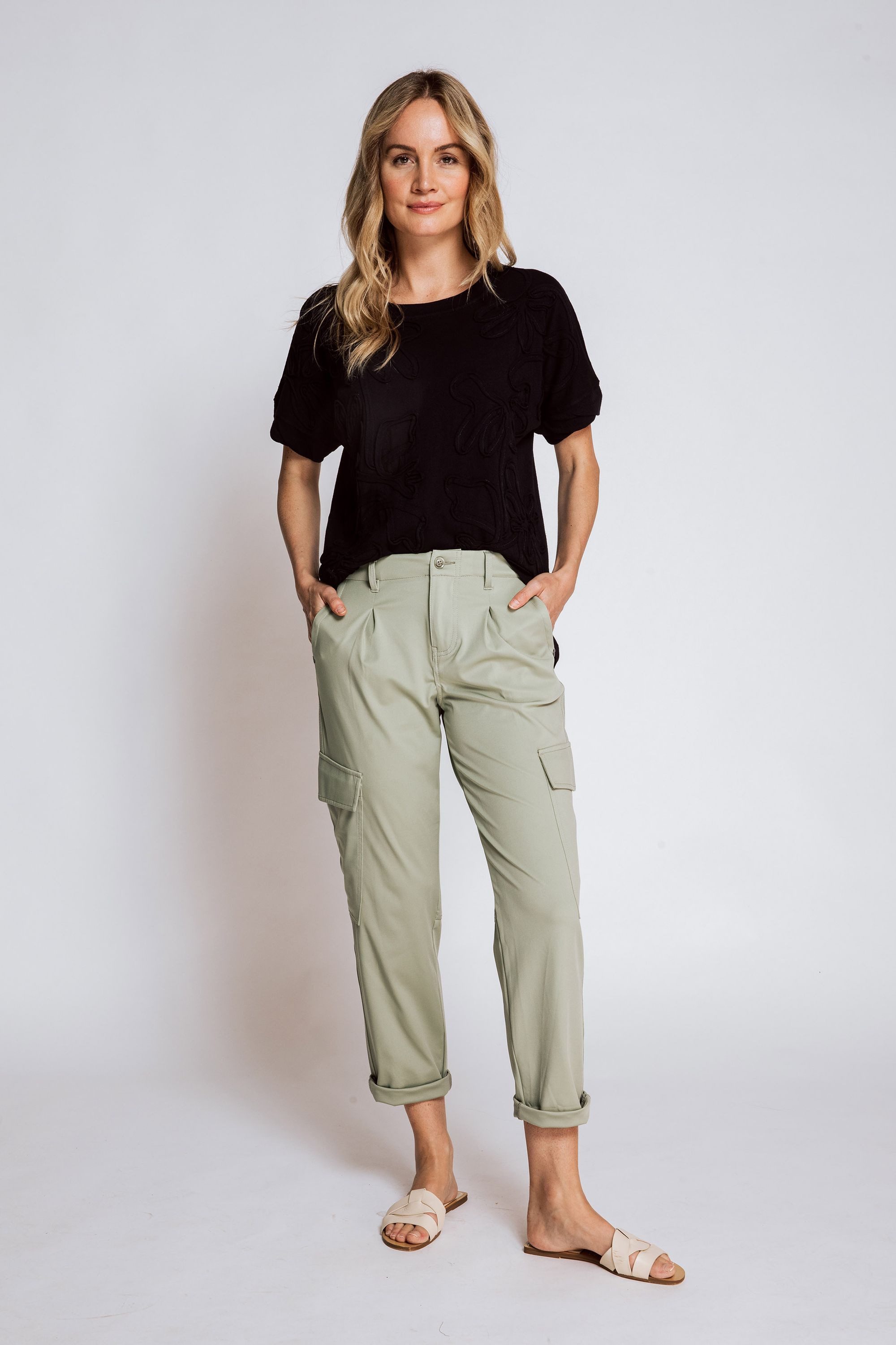 Zhrill Stoffhose Cargohose ZHCALLA Grün (0-tlg) günstig online kaufen