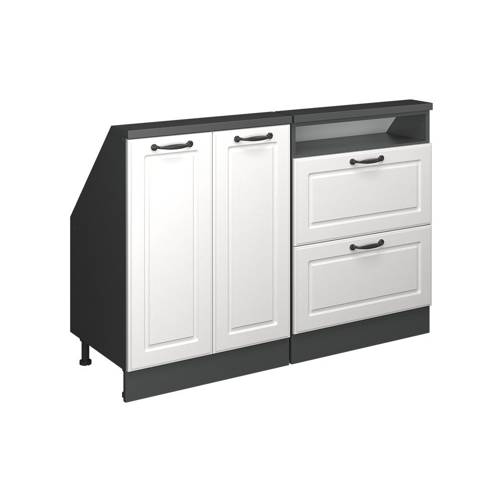 Vicco Unterschrank R-Line, Weiß Landhaus/Anthrazit, 120 günstig online kaufen