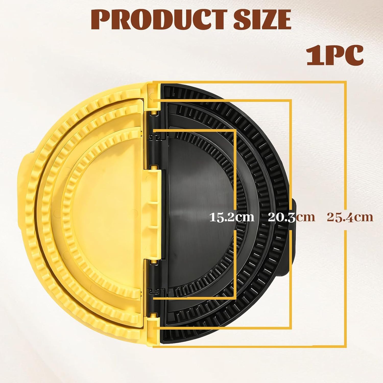 FELIXLEO Tortillaform 3 in 1 Tortilla Presse Quesadilla Maker Empanada Gelb
