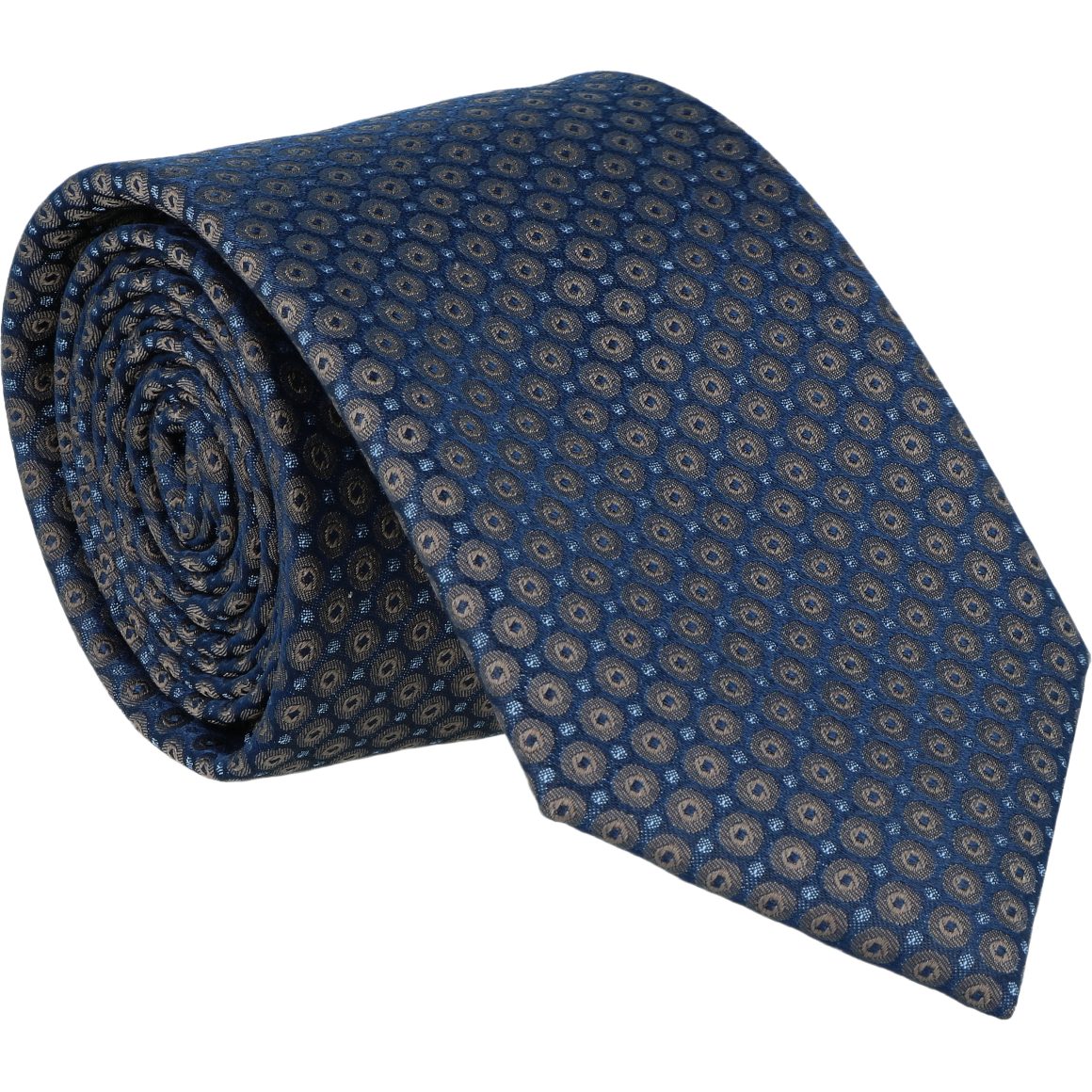 WILLEN Krawatte blau,Elegant,Seide,Allover-Print