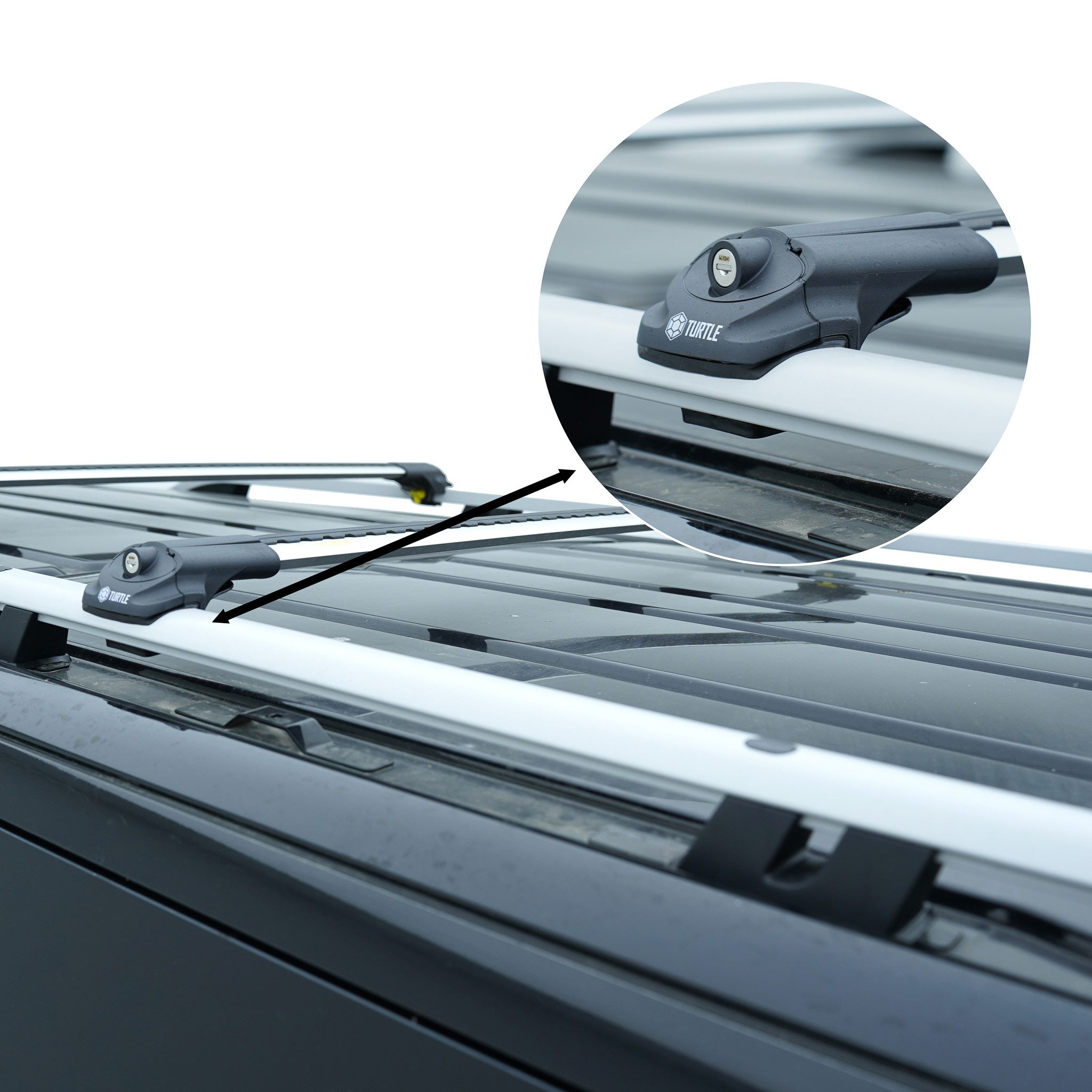 TURTLE Dachbox-Halterung TURTLE Für Volkswagen Caddy (2K) 2003-2019 / Kurzes Chassis Crown Dach