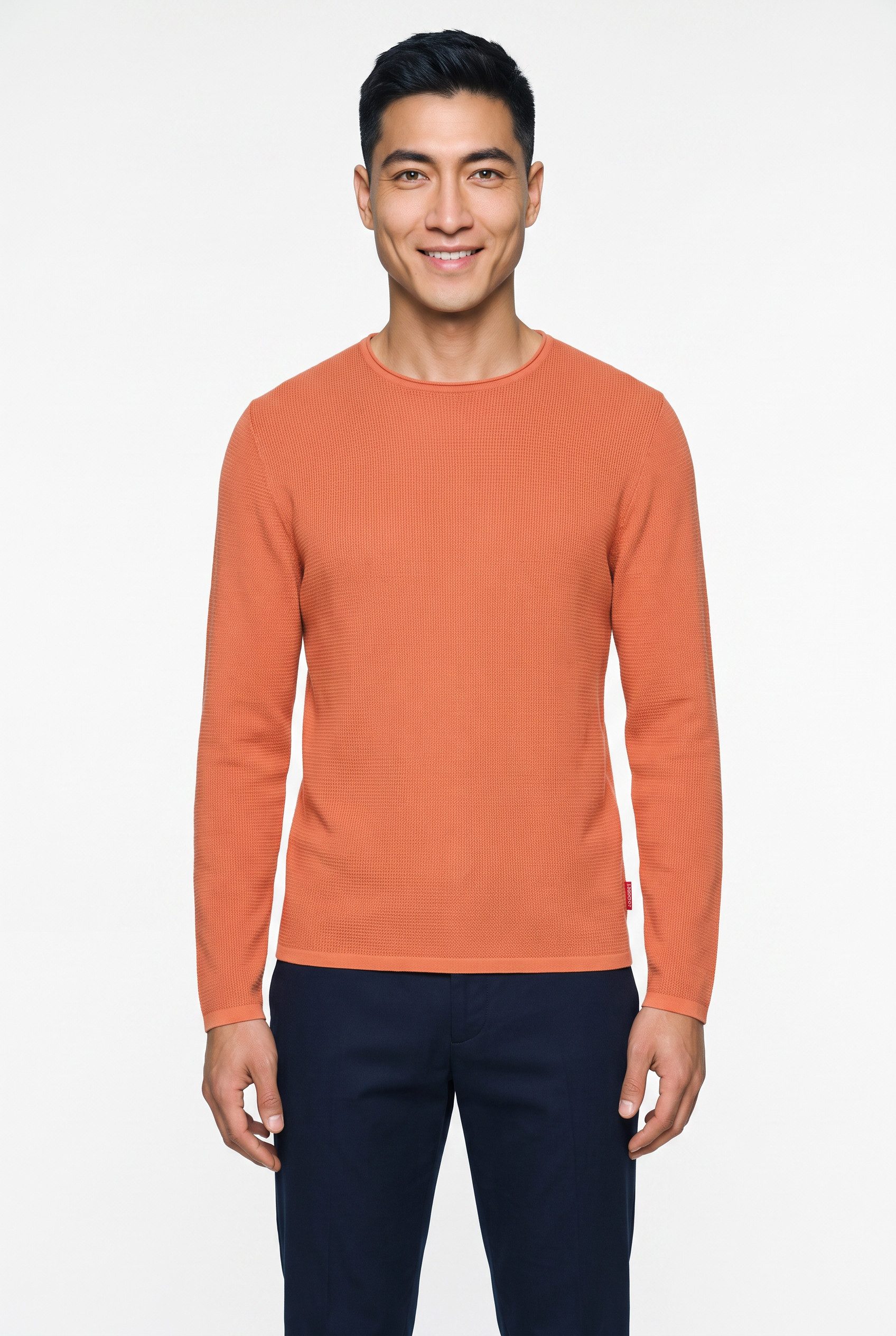 Joop Jeans Rundhalspullover Svenor mit feinem Strukturmuster