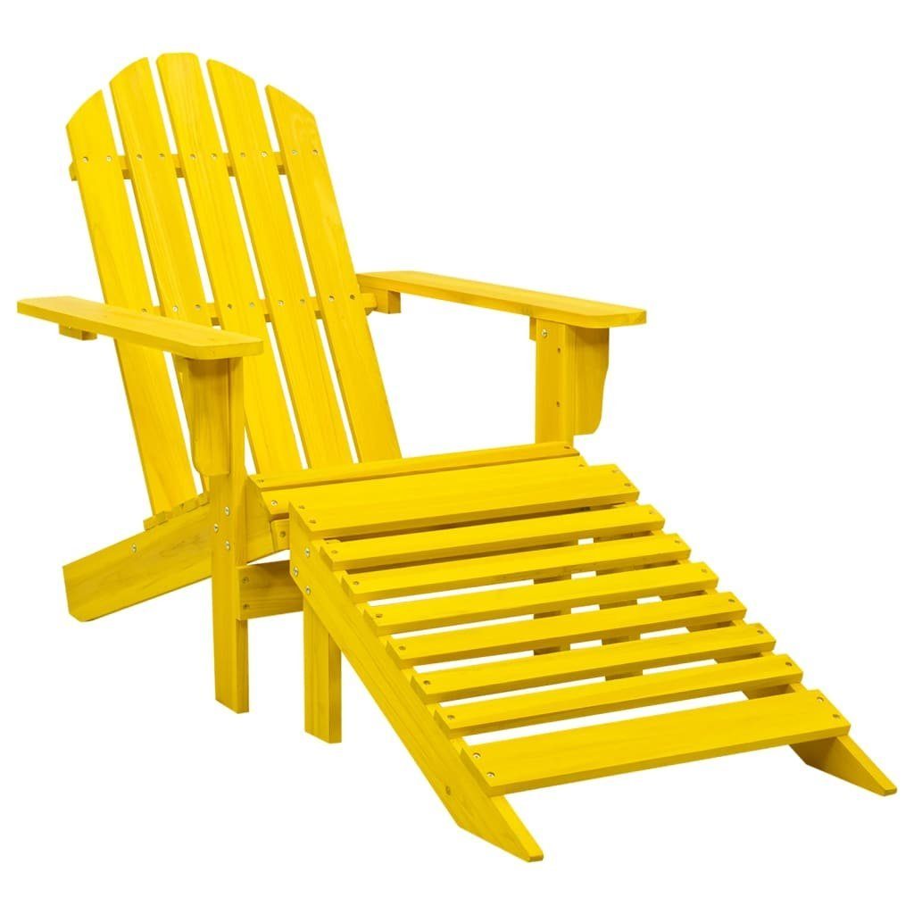 Gartenstuhl Adirondack-mit Fußteil Massivholz Tanne Gelb
