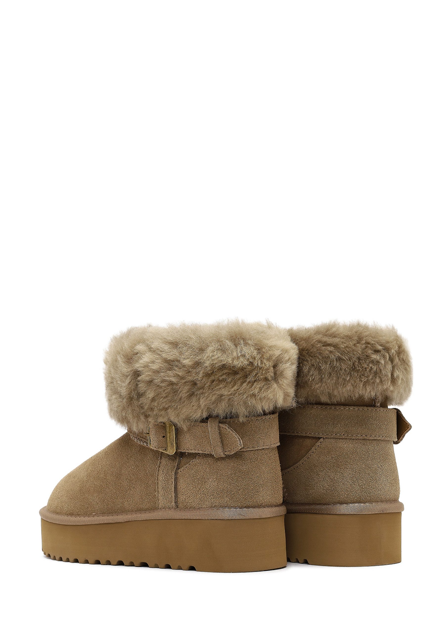 Derimod Teddy-Stiefel aus Veloursleder Ankleboots