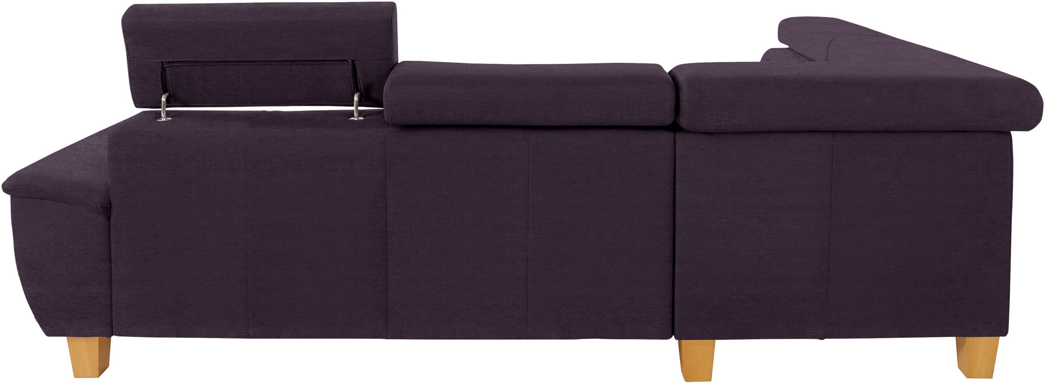 exxpo - sofa fashion Ecksofa und Enya, wahlweise Kopfteilverstellung, Bettfunktion Bettkasten inklusive