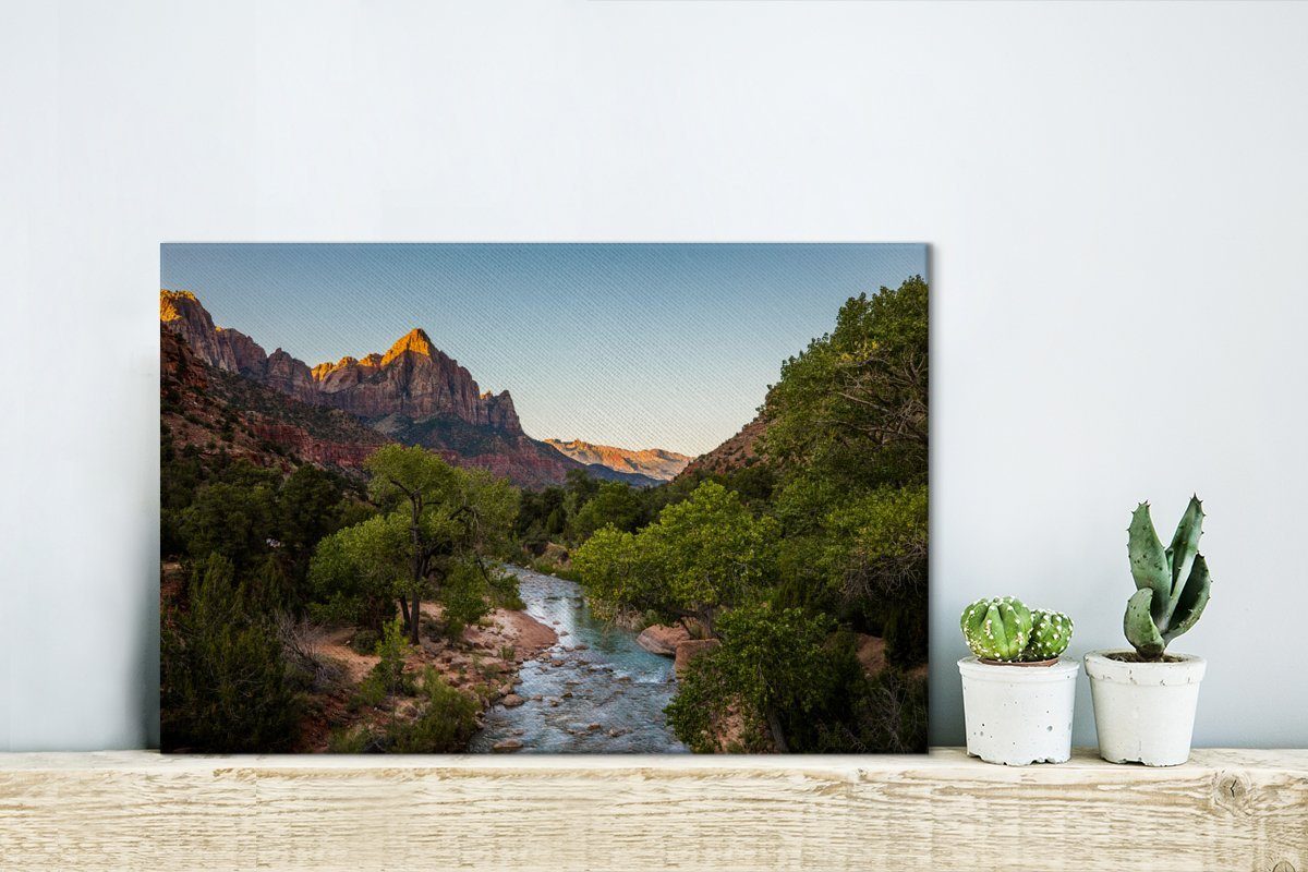 St), (1 Utah, Zion-Nationalpark, Leinwandbild Wanddeko, OneMillionCanvasses® Wälder Aufhängefertig, cm Berge Leinwandbilder, und 30x20 Wandbild im