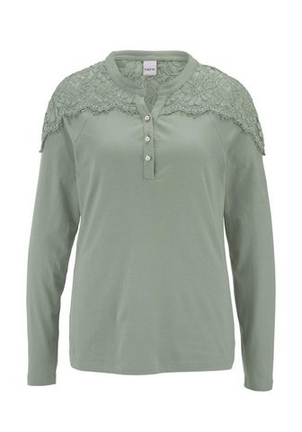 HEINE CASUAL футболка с кружевные элементы и...