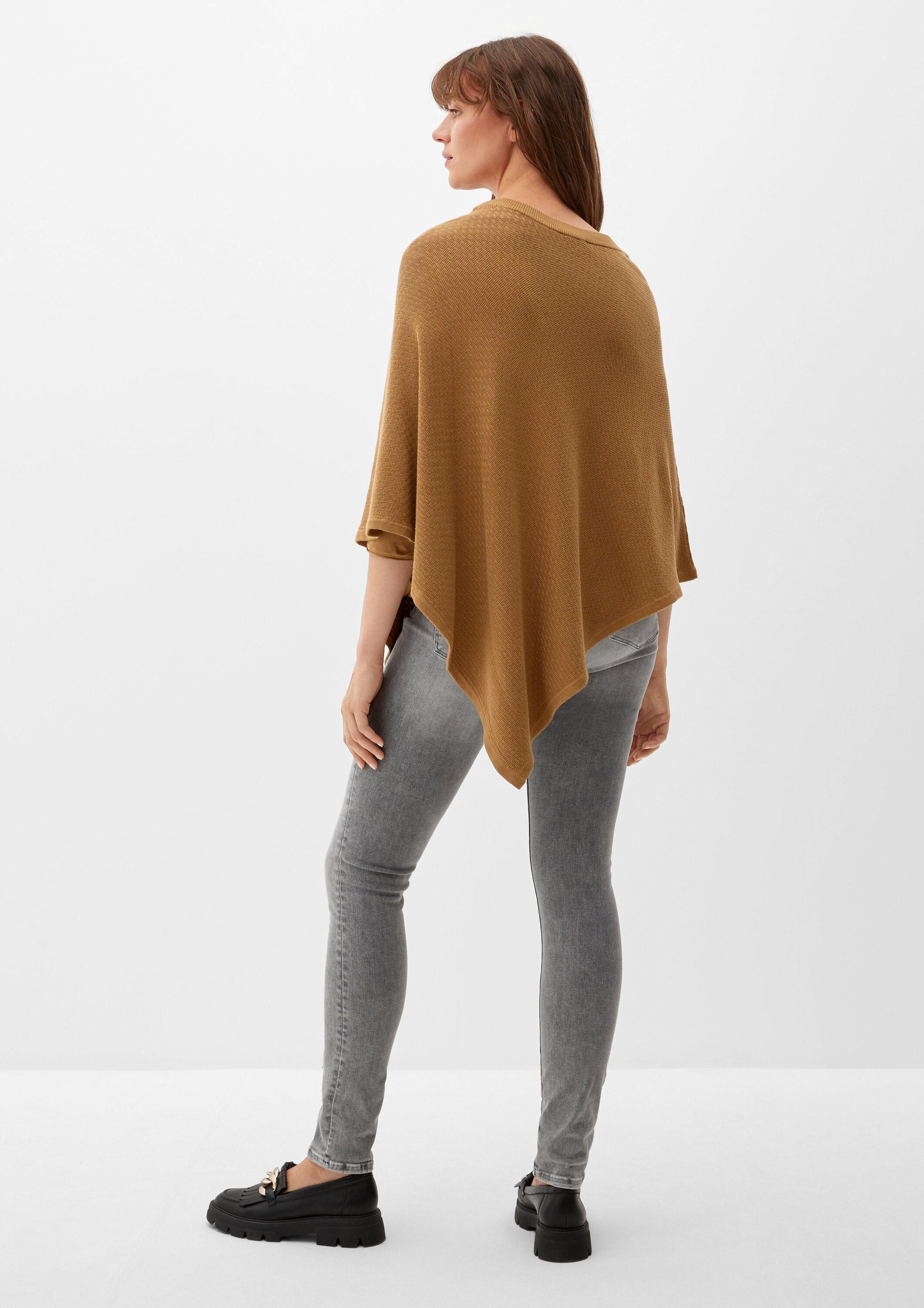 s.Oliver Poncho Indoor-Poncho Poncho aus Baumwollmix