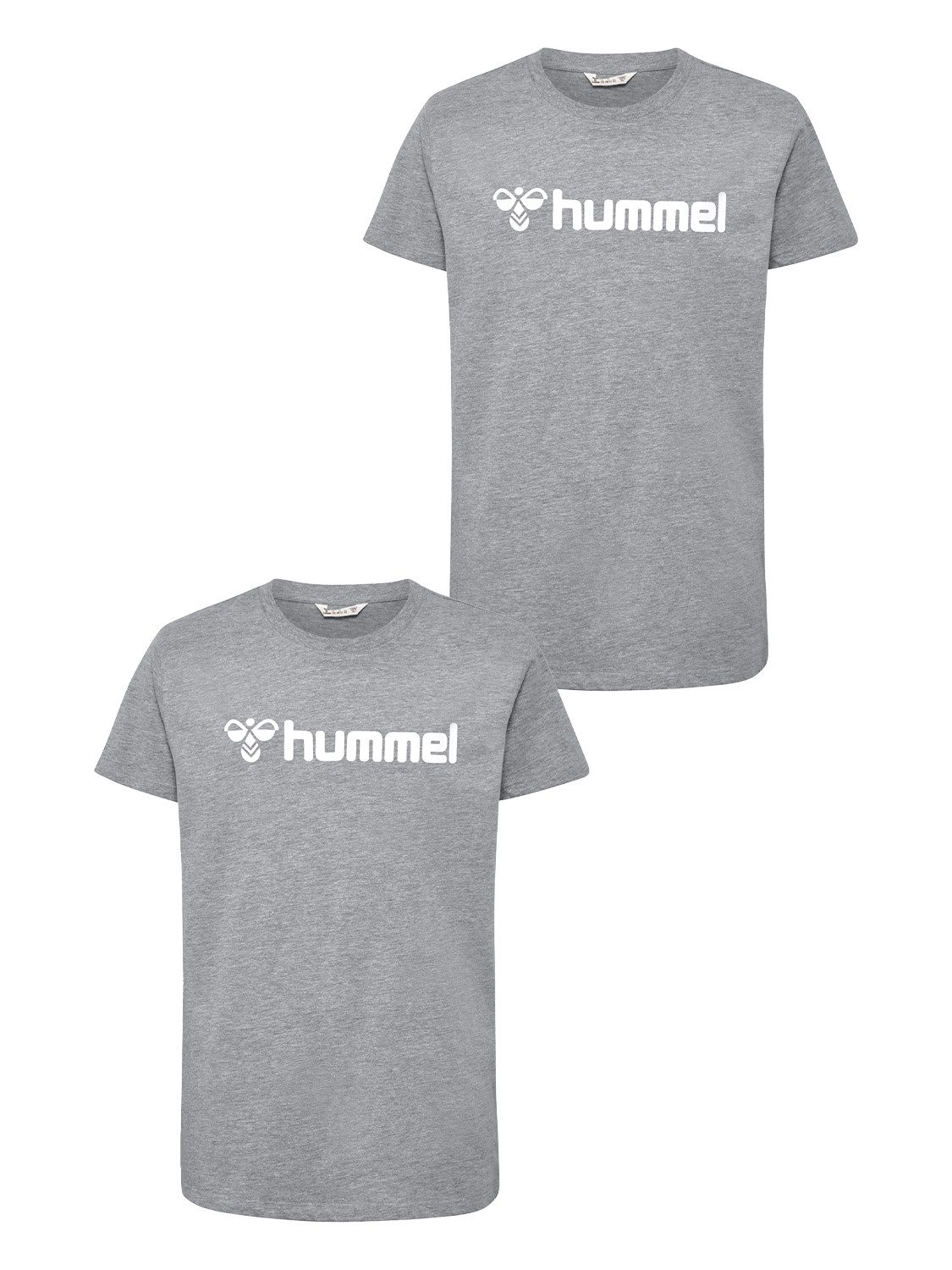 hummel T-Shirt 2er-SET Mit Logo Print und Rundhals (2-tlg) hmlGO 2.0 LOGO T-SHIRT S/S KIDS