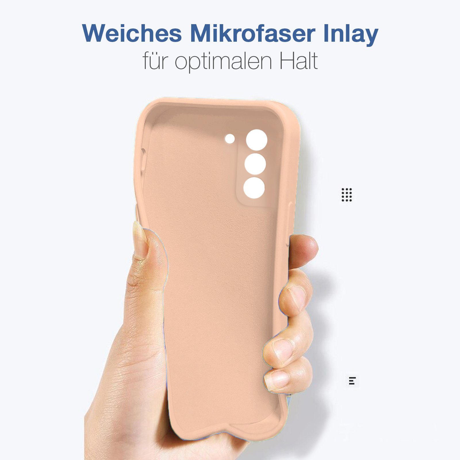 Tec-Expert Handyhülle SoftGrip Cover Hülle für Samsung Galaxy S21 FE, Handy Case Bumper integrierter Kameraschutz flexibel