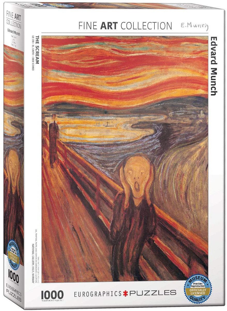 Puzzle 1000 Teile Puzzle - Puzzle - Edvard Munch - Der Schrei, Puzzleteile günstig online kaufen