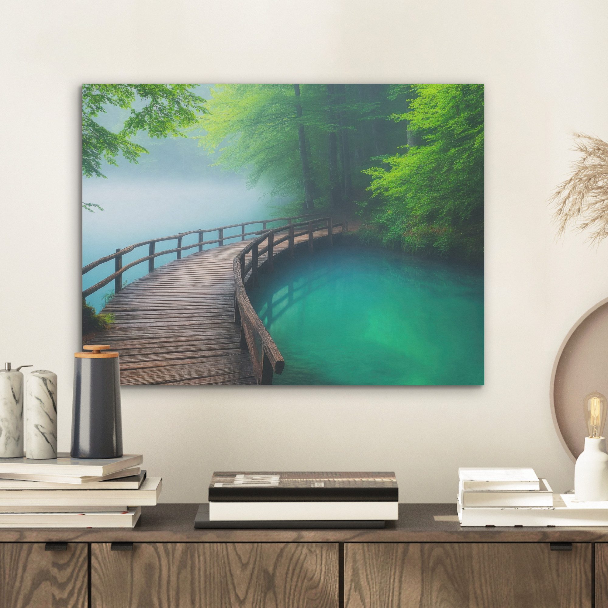 MuchoWow Gemälde Brücke - Wasser - günstig online kaufen