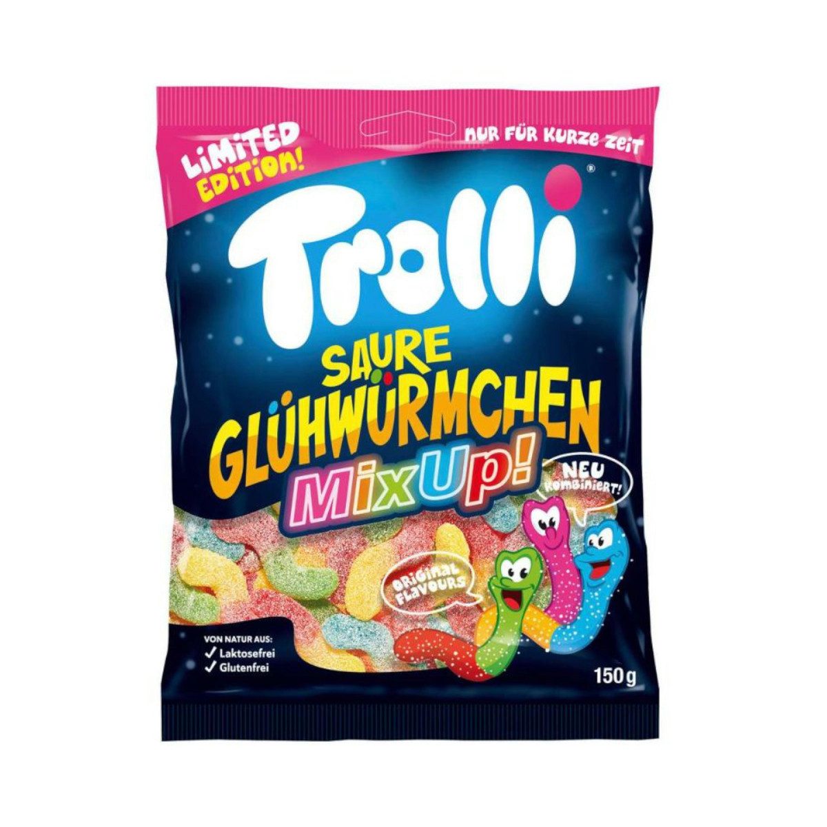 TROLLI Süßigkeit, Trolli Saure Glühwürmchen Mix Up Limited Edition Packung 150g