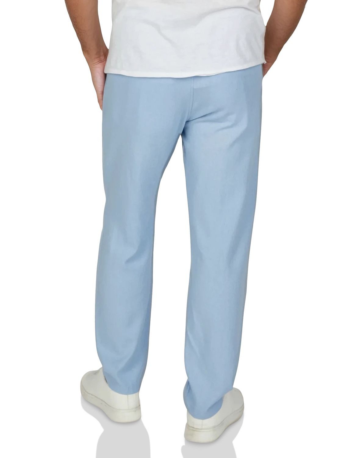 DENIMFY Chinohose Herren Freizeithose DFDylan Regular Fit Leinenhose mit Zugbandverschluss