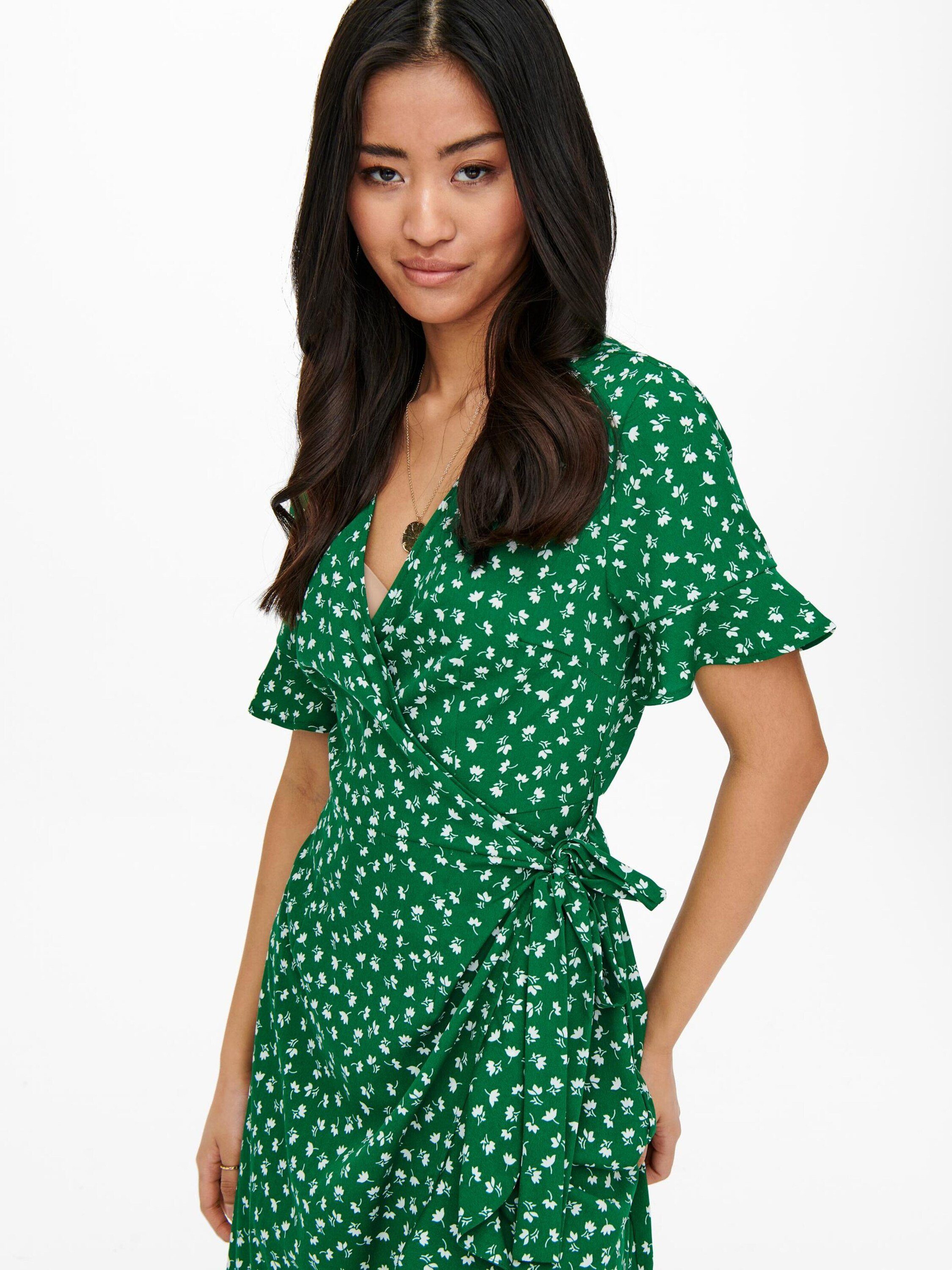 ONLY Sommerkleid Olivia (1-tlg) Wickel-Design