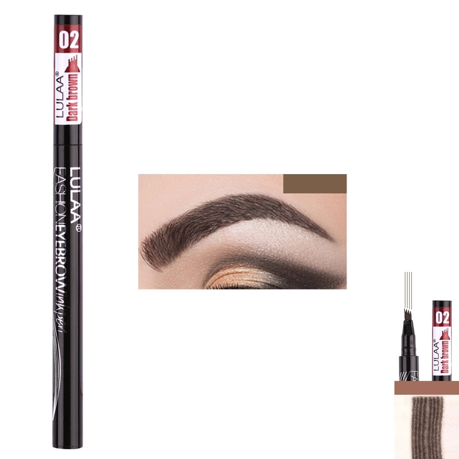 P-Beauty Cosmetic Accessories Augenbrauen-Stift 3D Tattoo Augenbrauen Stift Microblading 24H Wasserfest in 4 Farben, Nicht an Tieren getestet, Reisegröße, Ohne Duft, Hypoallergen