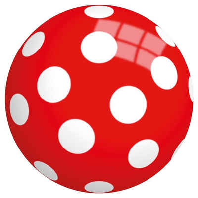 Idena Spielball 40070 (Ball, Rot mit weißen Punkten), Punktball Für Kinder und Erwachsene, Outdoor Indoor, 13 cm