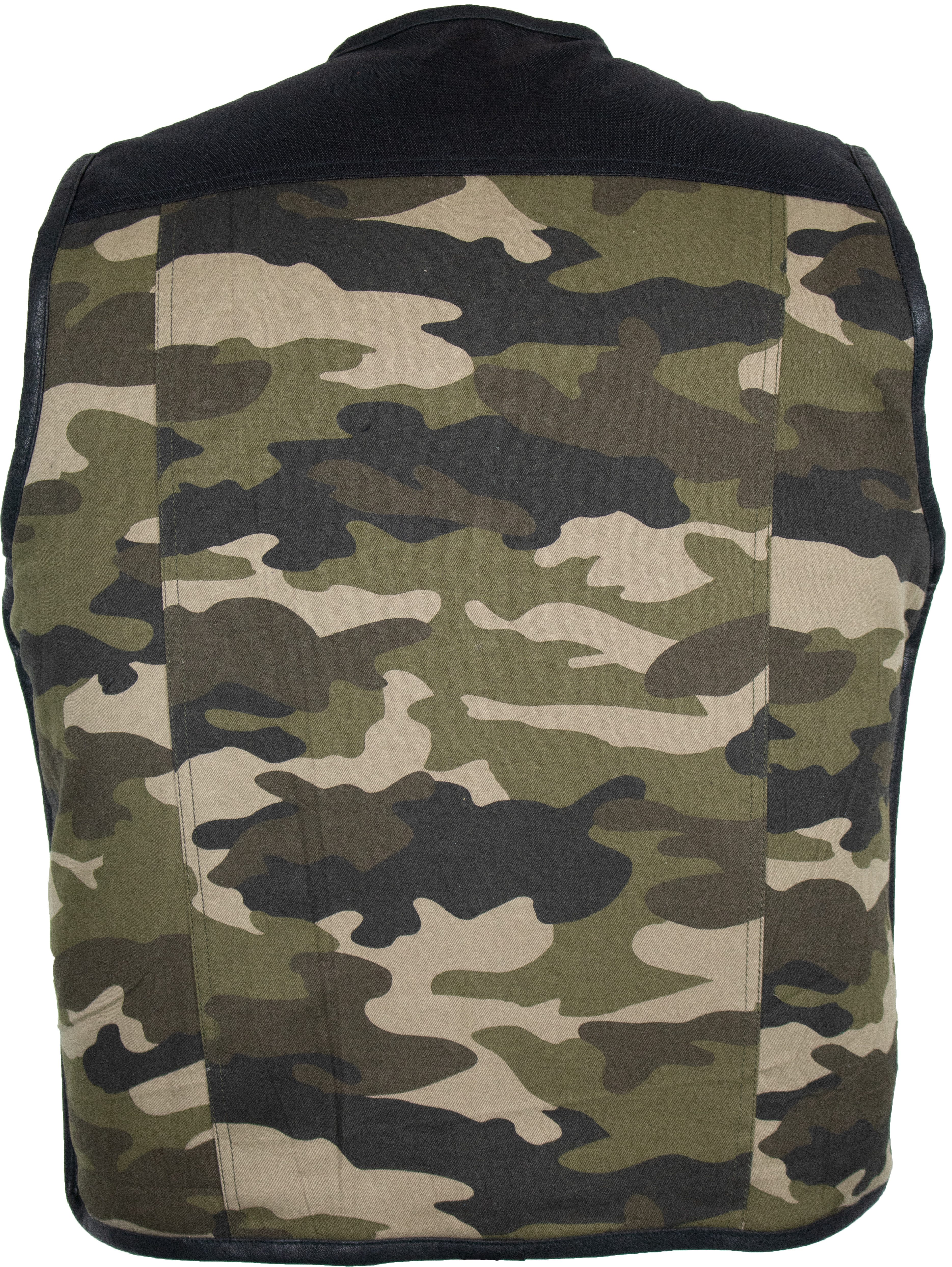 MDM Motorradweste Herren Camouflage Tarn Biker Weste Kutte Herren Biker Kutte Camo Muster