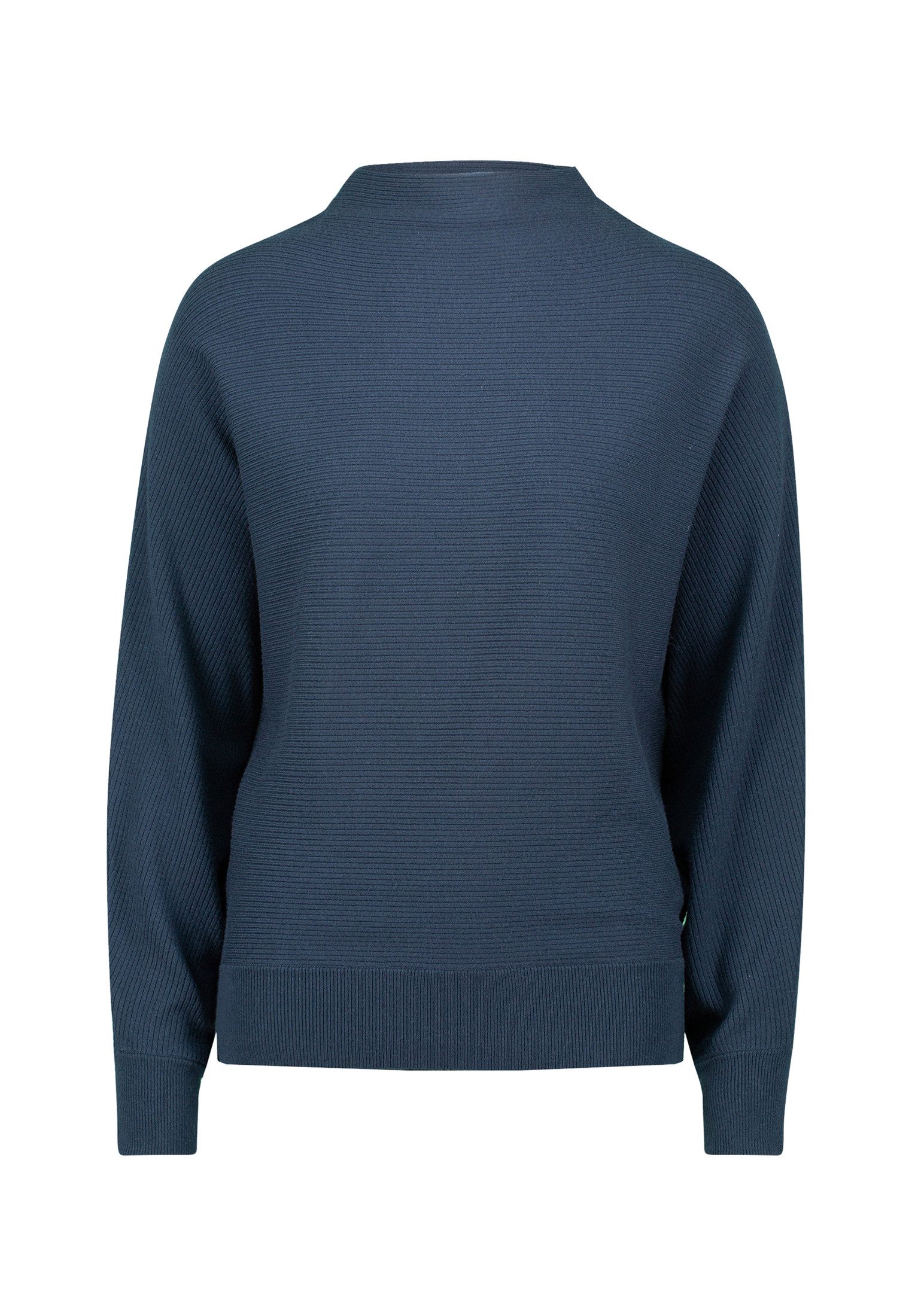 Zero Strickpullover Damen Pullover strukturiert mit Stehkragen (1-tlg) Plai günstig online kaufen