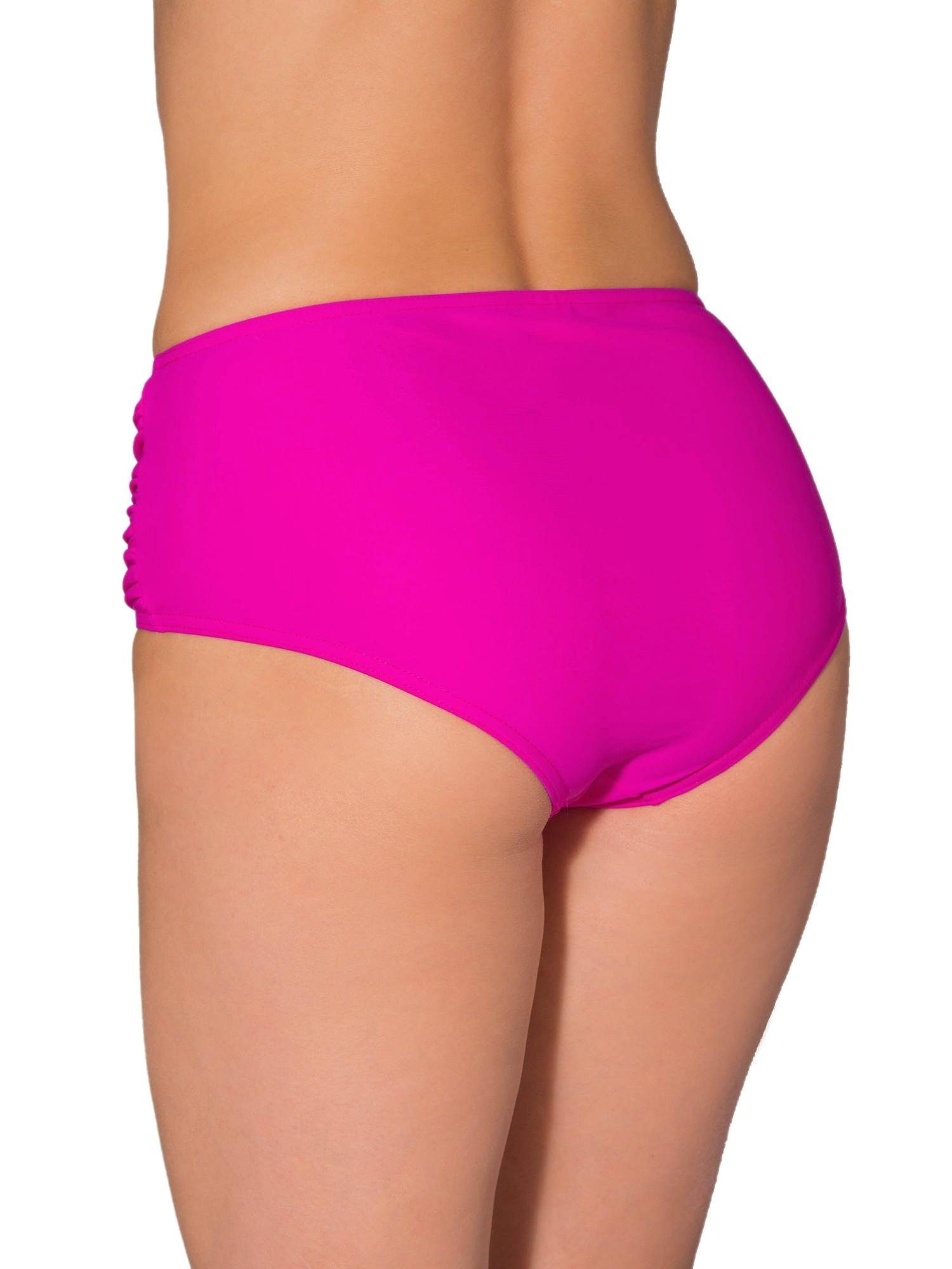 Aquarti Bikini-Hose Aquarti Damen Bikinihose Hotpants mit seitlichen Raffungen