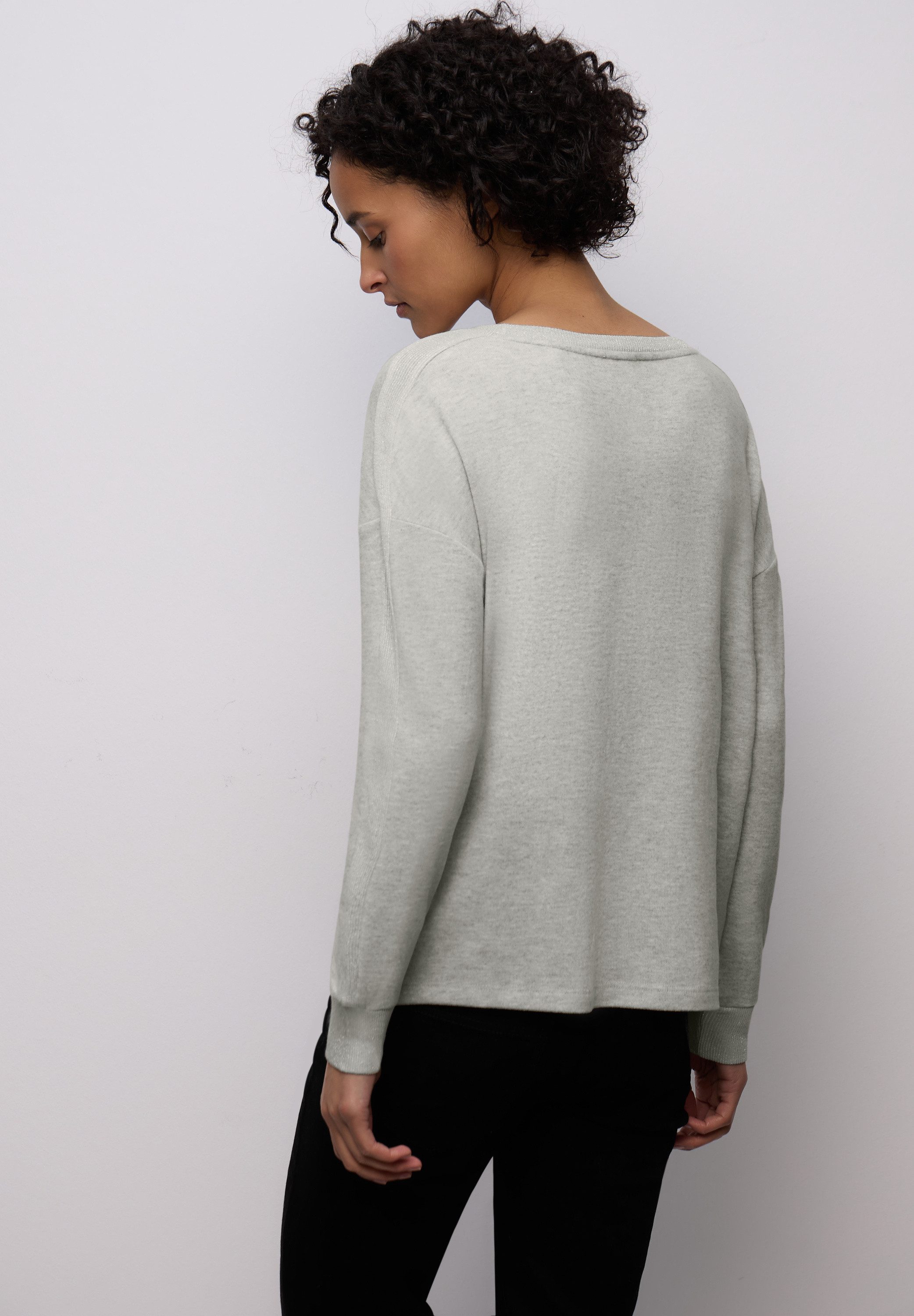 STREET ONE Langarmshirt mit Glitzerdetails günstig online kaufen