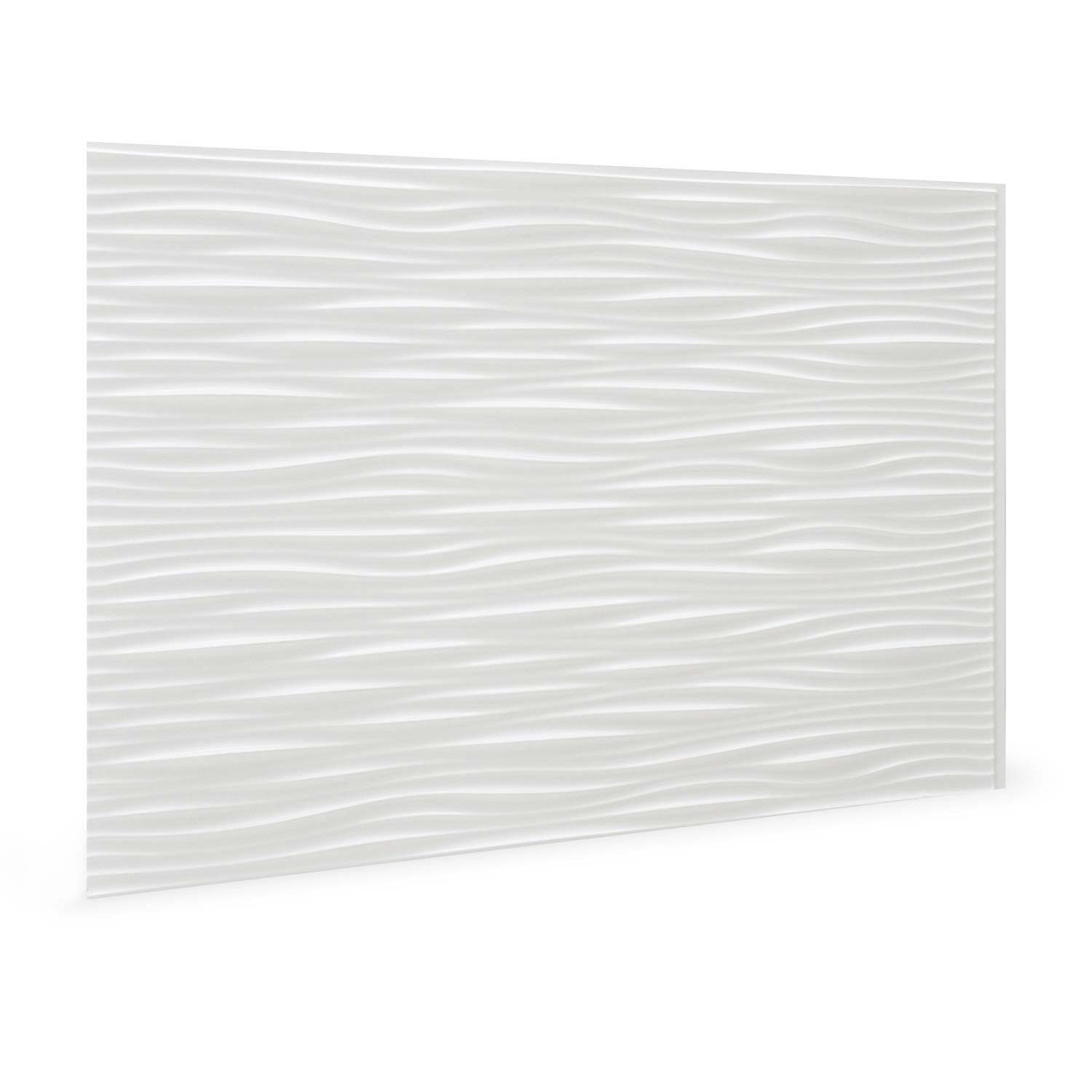 Profhome 3D Wandpaneel, BxL: 61x47 cm, 0.29 qm, (Wandpaneel-Set, 6-tlg., Wandverkleidug Wilderness White) glänzend weiß