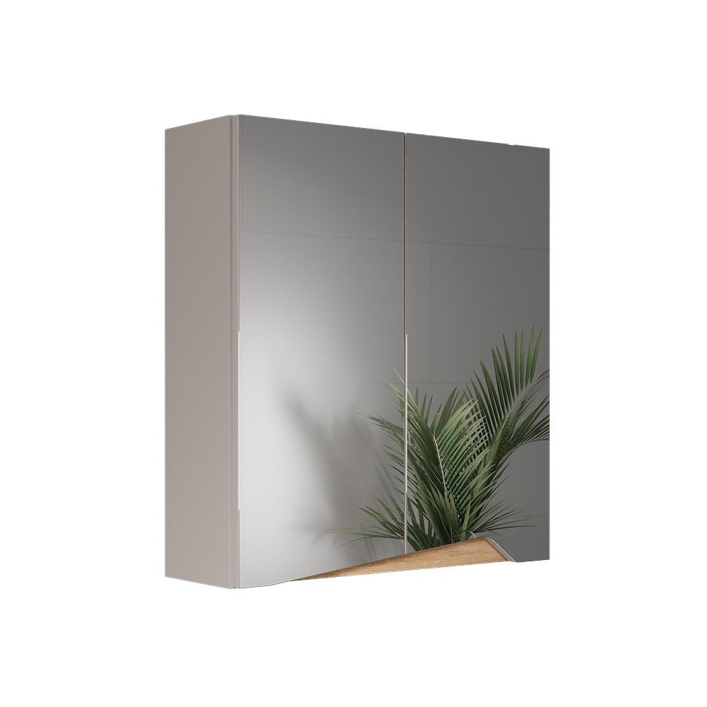 Vicco Badezimmerspiegelschrank Marelle, Greige/Artisan-Eiche, 60 x günstig online kaufen