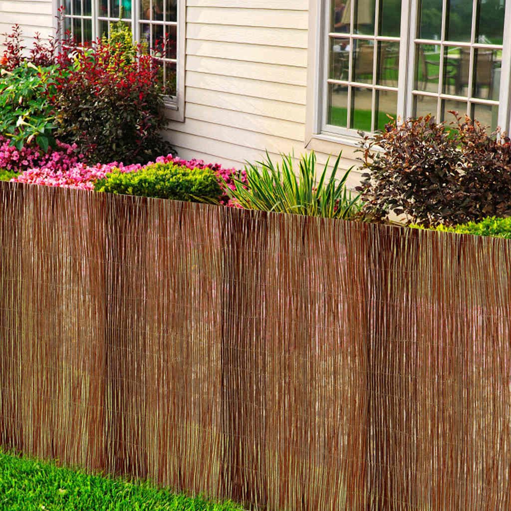 vidaXL Gartenzaun Weidenzaun Braun 300x100 cm, (1-St)
